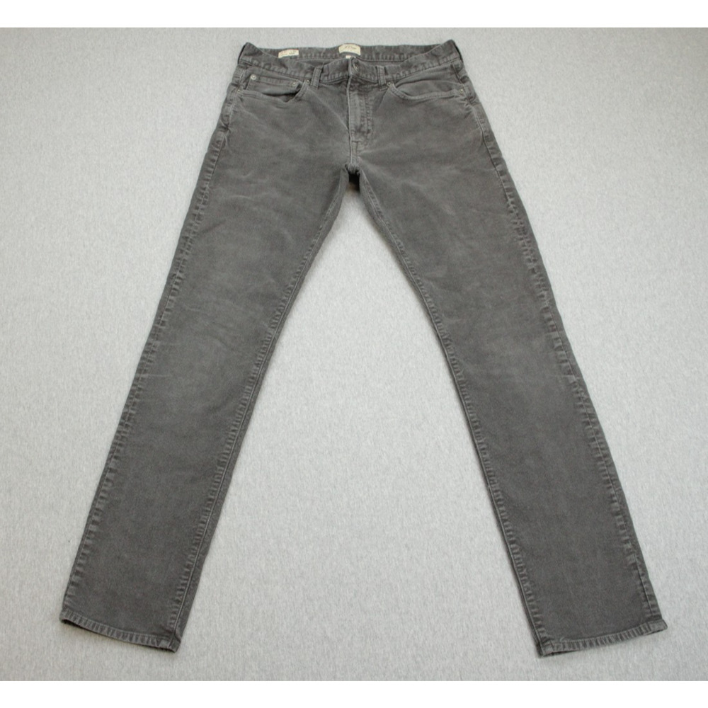 J Crew Pants Mens 31 x 32 Gray Corduroy 484 Cotton Blend Stretch
